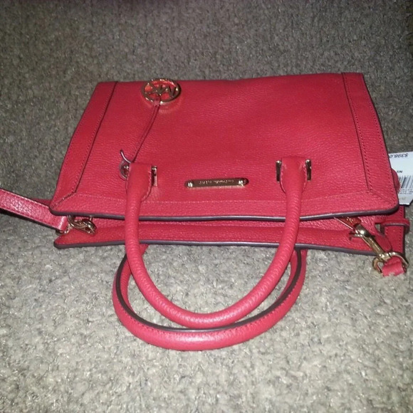 MICHAEL KORS-Collins-Red Leather Satchel w/Shoulder Strap-NEW WITH TAGS - Picture 5 of 8